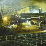 Winnington Works IV. Diana Bernice Tackley. An original acrylic industrial landscape painting