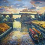 Northwich Viaduct. Diana Bernice Tackley. An original acrylic landscape painting